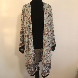 Floral boho kimono